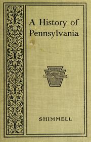 Cover of: A history of Pennsylvania