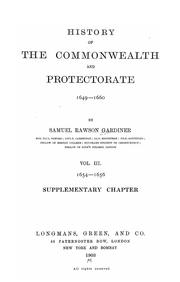 Cover of: History of the commonwealth and protectorate, 1649-1660