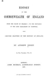 Cover of: Omitted chapters of the history of England from the death of Charles I to the battle of Dunbar