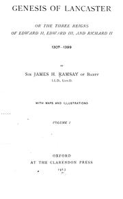 Cover of: Genesis of Lancaster by Ramsay, James H. Sir