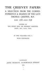 Cover of: The Creevey papers by Thomas Creevey