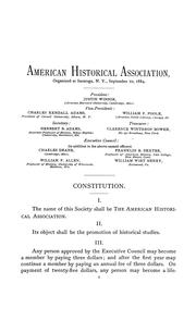 Cover of: Papers of the American Historical Association by American Historical Association