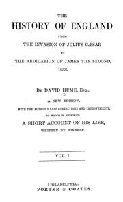 Cover of: The history of England by David Hume