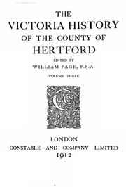 Cover of: The Victoria history of the county of Hertford. by Edited by William Page.