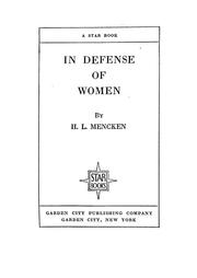 Cover of: In defense of women