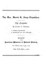 Cover of: The Arapaho by A. L. Kroeber