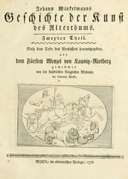 Cover of: Johann Winkelmanns Geschichte der Kunst des Alterthums