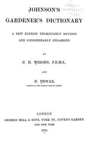 Cover of: Johnson's Gardener's dictionary