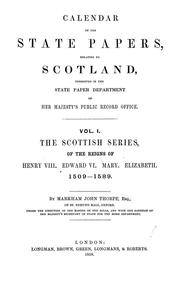 Cover of: Calendar of the state papers, relating to Scotland by Public Record Office