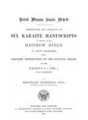 Cover of: British Museum Karaite mss. by Reinhart Hoerning, Reinhart Hoerning