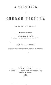 Cover of: A text-book of church history
