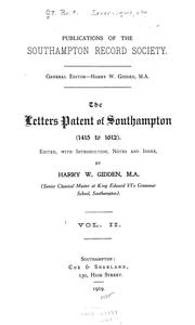 Cover of: The sign manuals, and the letters patent of Southampton to 1422