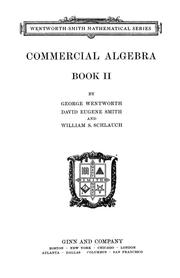 Cover of: Commercial algebra: book I-II