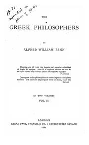 Cover of: The Greek philosophers