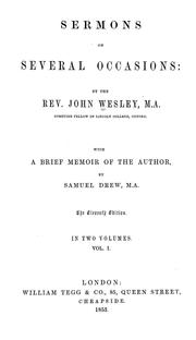 Cover of: Sermons on several occasions by John Wesley