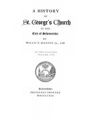 Cover of: A history of St. George's church in the city of Schenectady.