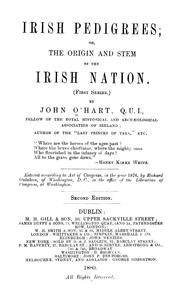 Cover of: Irish pedigrees; or, The origin and stem of the Irish nation. by John O'Hart