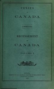 Cover of: Census of Canada by Canada. Dept. of Agriculture