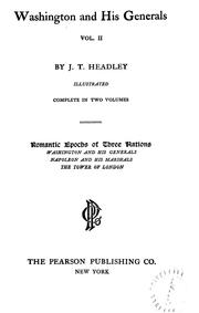 Cover of: Washington and his generals by Joel Tyler Headley, Joel Tyler Headley