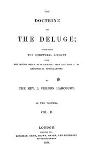 Cover of: The doctrine of the deluge by Leveson Francis Vernon-Harcourt
