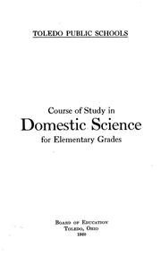 Cover of: Course of study in domestic science for elementary grades