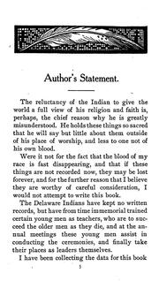 Cover of: The ancient religion of the Delaware Indians and observations and reflections by Adams, Richard C.