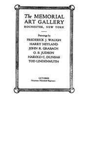 Cover of: Paintings by Frederick J. Waugh, Harry Neyland, John R. Grabach, O.B. Judson, Harold C. Dunbar, Tod Lindenmuth by Frederick Judd Waugh