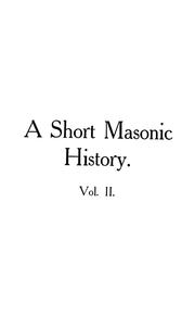 Cover of: A short masonic history by Frederick Armitage