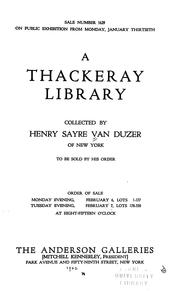 Cover of: A Thackeray library