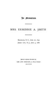 In memoriam Mrs. Erminnie A. Smith