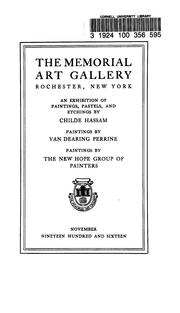 Cover of: An Exhibition of paintings, pastels, and etchings by Childe Hassam, paintings by Van Dearing Perrine, paintings by the New Hope Group of Painters | Childe Hassam