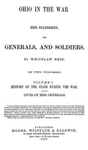 Cover of: Ohio in the war: her statemen, her generals, and soldiers
