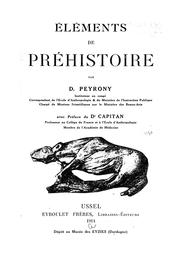 Cover of: Élements de préhistoire