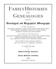 Family-histories and genealogies by Edward Elbridge Salisbury