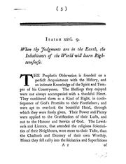 Cover of: A sermon preached at the Parish Church of St. James, Westminster, on Friday, February 6, 1756: being the day appointed by his Majesty for a general fast on occasion of the late earthquakes, and the present situation of public affairs