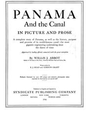 Cover of: Panama and the canal in picture and prose by Willis J. Abbot