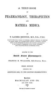 Cover of: A text-book of pharmacology, therapeutics and materia medica