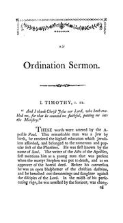 Cover of: The faithful ministers of Jesus Christ, thankful to Him for their office: a sermon, delivered at Southampton (Massachusetts) August 26, 1801, at the ordination of the Reverend Vinson Gould, to the work of the gospel ministry in that place : colleague pastor with the Reverend Jonathan Judd