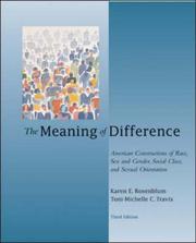 Cover of: The Meaning of Difference by Karen E. Rosenblum, Toni-Michelle C. Travis