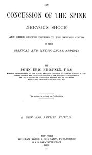 Cover of: On concussion of the spine, nervous shock and other obscure injuries of the nervous system by John Eric Erichsen