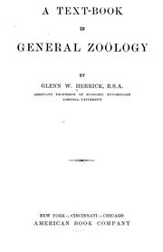 Cover of: A textbook in general zoology