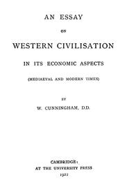 Cover of: An essay on western civilization in its economic aspects ...