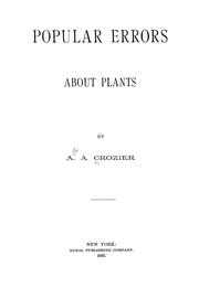 Popular errors about plants