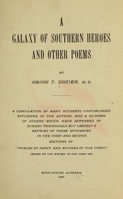 Cover of: A galaxy of southern heroes: and other poems