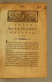 Cover of: Suite de la séance royalle [sic]: du 23 juin.