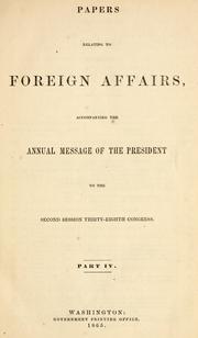 Cover of: Papers relating to foreign affairs by United States. Department of State., United States. Department of State.