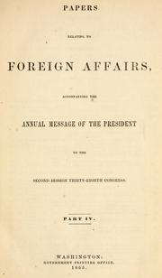 Cover of: Papers relating to foreign affairs by United States. Department of State.