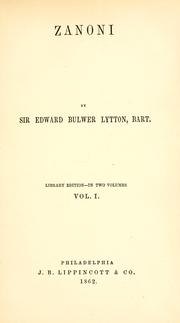 Cover of: Zanoni. by Edward Bulwer Lytton, Baron Lytton