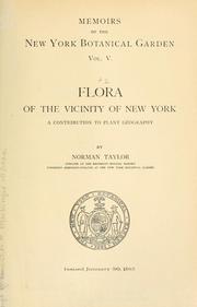 Cover of: Flora of the vicinity of New York by Taylor, Norman