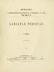 Cover of: Labiatae Persicae